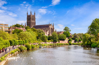 Worcester Cathedral and the River Severn