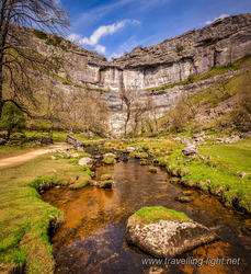 Malham Cove and Malham Beck, Yorkshire Dales National Park
